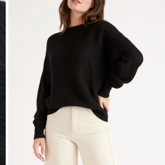 Quince Sweaters - Baby Alpaca-Wool Diamond Stitch Crew